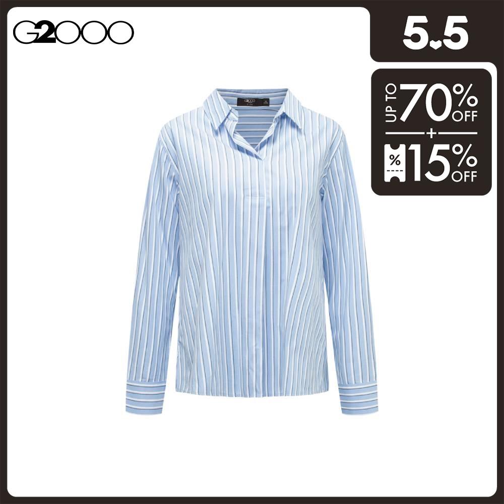 G2000 Women Poplin Multi Stripe Shirt